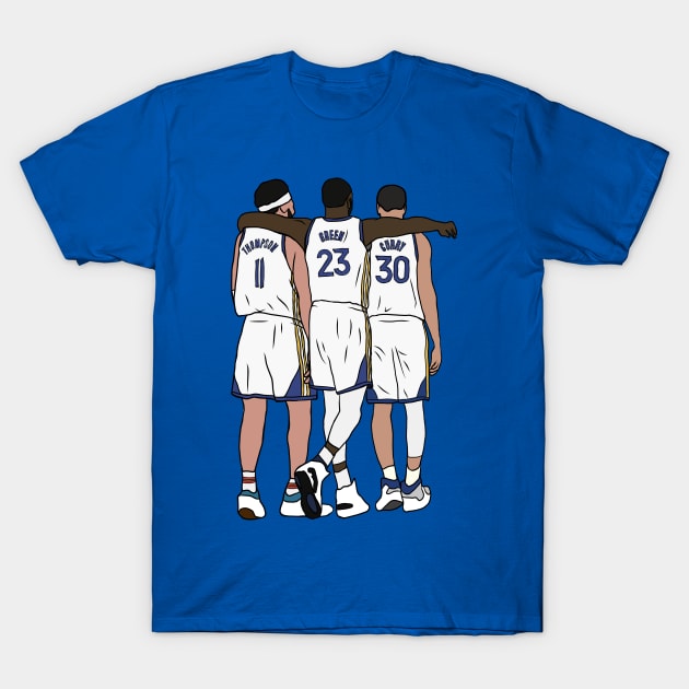 Klay, Draymond & Steph T-Shirt by rattraptees